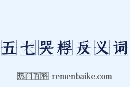 五七哭桴反义词是什么意思的图片